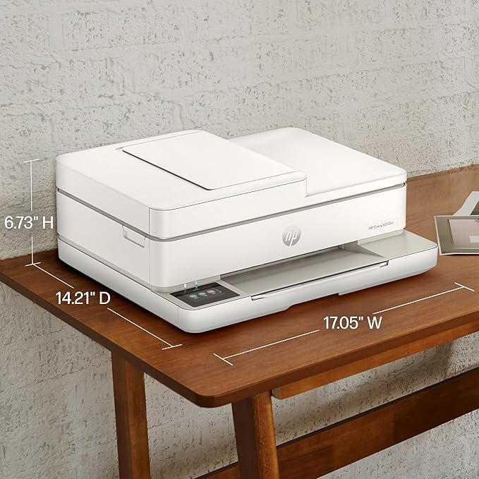 HP Envy 6555e Wireless All-in-One Color Inkjet Printer, Portobello, Print, scan, copy, Duplex printing Best-for-home, 3 month Instant Ink trial included, AI-enabled (714N5A) (Renewed)