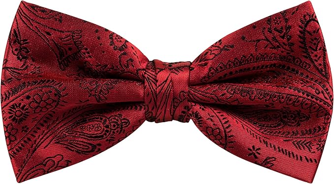 TIE G 5pcs Tie Set in WHITE OR BLACK GIFT BOX: Solid Color Necktie, Satin Bow Tie, Pocket Square, Lapel, Cuff Links