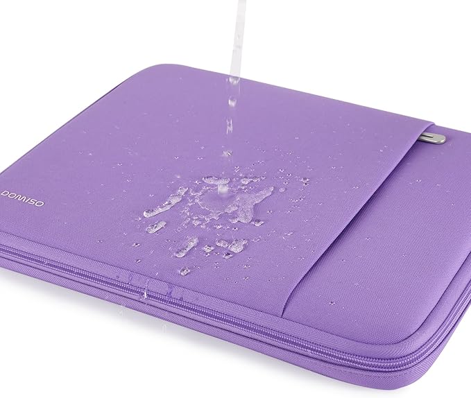 DOMISO 16 inch Laptop Sleeve Case Water Resistant Shockproof Protective Computer Bag for 16" Dell/HP Pavilion Envy/ThinkPad IdeaPad/ASUS Vivobook,Purple