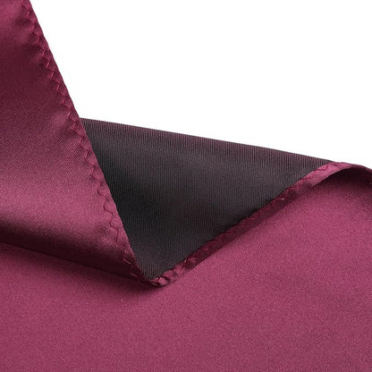 Mens Solid Satin Mens Tie With Hanky,Handmade Neckties For Men