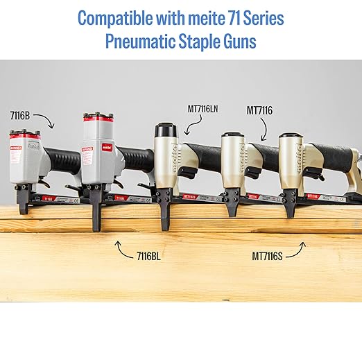 meite 71/10 22 Gauge 71 Series 316 Stainless Steel Upholstery Staples, 3/8-Inch (9.1 mm) Crown 3/8-Inch Length for Fine Wire Stapler Gun and Marine Upholstery (10 Boxes)