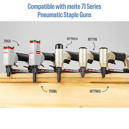 meite 71/12 22 Gauge 304 Stainless Steel Upholstery Staples, 3/8-Inch Crown with 1/2-Inch Leg Length, Heavy Duty Staples for Construction, Furniture, Crafts & DIY Projects (1 Case - 20 Boxes)