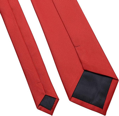 DecTwig Men's Ties Solid Color Formal Neckties 3.15" (8CM) Black Ties For Men