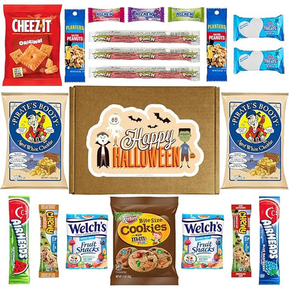 Hangry Kit Halloween Care Package Snack Box Variety Pack – 20 Count – Assorted Chips, Cookies, Candy & Crackers – Fun Spooky Design – Gift for Kids, Teens, College Students, or Office - Spooky
