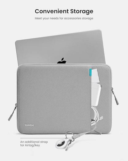 tomtoc 360 Protective Laptop Sleeve for 14-inch MacBook Pro M5/M4/M3/M2/M1 Pro/Max A3434 A3112 A3401 A3185 A2992 A2918 2025-2021, Water-Resistant Case Bag with Accessory Pocket for 13.8 Surface Laptop