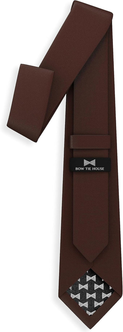 Men's Oxford Matt Neckties Solid Color for Adults Tuxedo Classic Design, by Bow Tie Hosue
