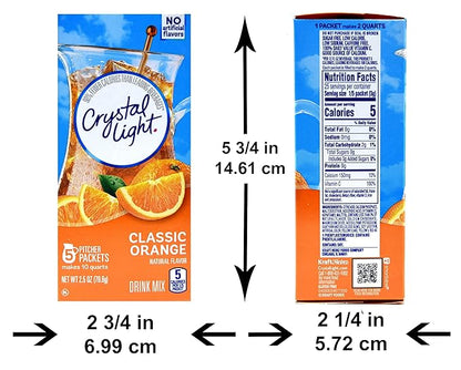 Crystal Light Pitcher Packets, Classic Orange, 2.5 OZ