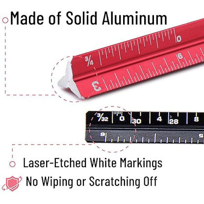 Mr. Pen- 6 Inch, 2 Pack, Pocket Size Ruler, Small Architectural Scale