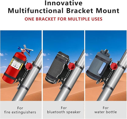 Car Fire Extinguisher Mount Bracket Aluminum Quick Release Roll Bar Fire Extinguisher Holder Mount Universal for Jeep Truck UTV ATV Semi