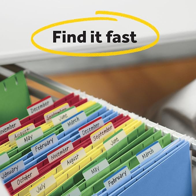 Post-it Tabs, 2 in, Solid, Assorted Colors, 6 Tabs/Color, 5 Colors, 30 Tabs/Pack (686-ROYGB)