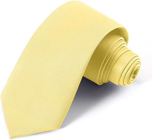 Black Ties For Men Solid Pure Color Formal Neckties 3.15" (8CM) Men's Tie for Business and Wedding with Gift Box