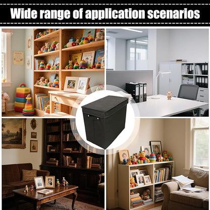 Document Organizer - Large Capacity Comics Box, Portable File Container | Box with Handle and Dividers | For Office, School, Home, Bedroom, Car and Travel