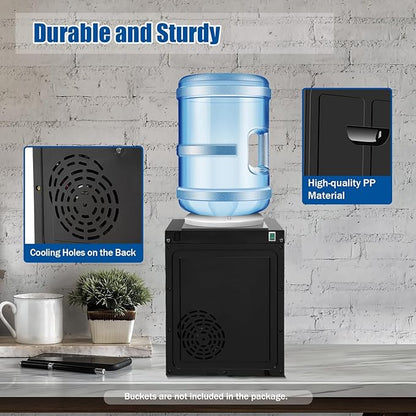 Water Dispenser Top Loading Countertop Water Cooler Dispenser with 3 Temperature Settings Desktop Electric Hot and Cold Dispensers for Home, Office, Dormitory (European White)