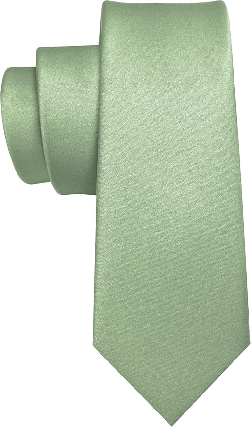 RBOCOTT 2.4“ Solid Color Skinny Tie Business Wedding Necktie for Men(6cm)