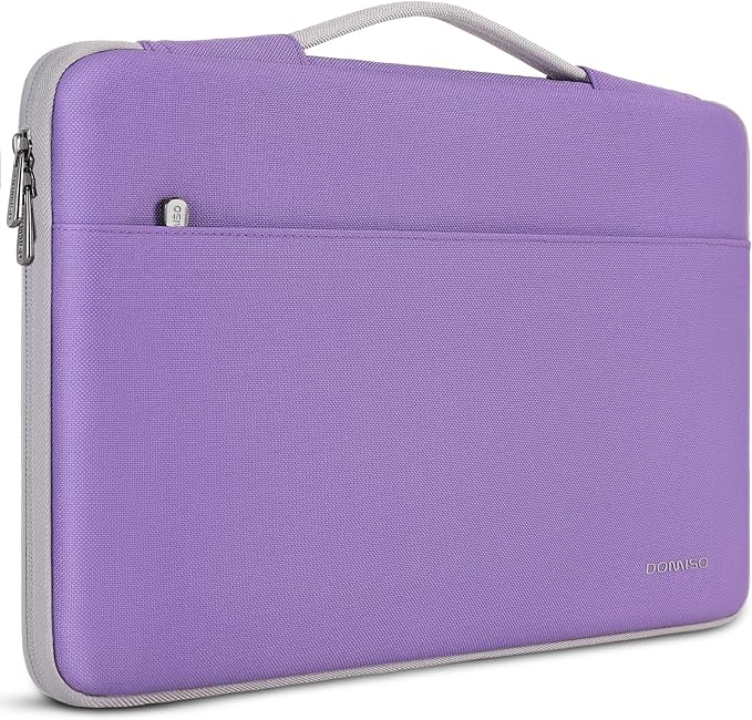 DOMISO 15.6 inch Laptop Case Sleeve Protective Cover Compatible with 16 inch MacBook Pro M4 M3 M2/Pro Max,15.6-16 inch HP Dell ASUS Lenovo Chromebook,Waterproof Computer Cases Bag with Handle,Purple
