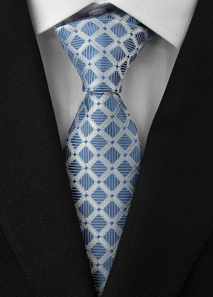 Adulove Men's Necktie Classic Silk Tie Woven Jacquard Neck Ties 6 PCS