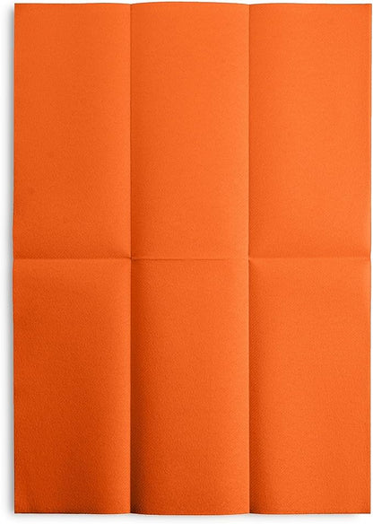Linen-Feel Orange Paper Napkins - Decortive Cloth-Like Disposable Dinner Napkins - Soft And Absorbent Napkins for Thanksgiving, Party, Wedding, Bathroom Or Any Occasion. (Pack of 100)