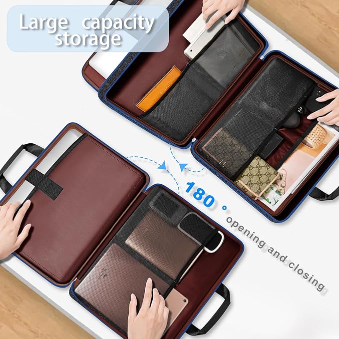 ZINZ Laptop Case 15 15.6 16 inch Sleeve, Expandable Computer Hand Bag with Multi-pockets Compatible with MacBook Pro 16 inch M4/M3/M2/M1, MacBook Air/Pro 15 inch and 15-16 inch Notebooks，B01BL01
