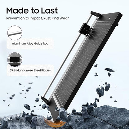Professional Rotary Trimmer, Guillotine Trimmer, Rotary Paper Cutter for Offices, Schools and Crafts