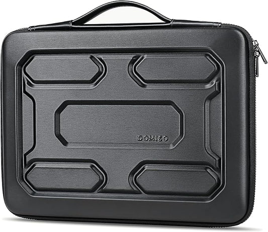 DOMISO 14 inch Laptop Sleeve with Handle Shockproof Computer Bag Waterproof EVA Protective Carrying Case for 14" ThinkPad E480/Yoga 920/13.5" Microsoft Surface Book/HP Pavilion 14 Stream 14, Black