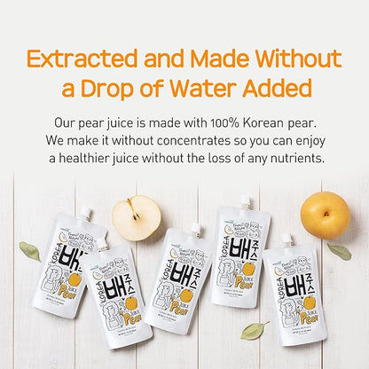 Korean Pear Juice Boxes 48.7 Fl Oz (Pack of 8) – 배주스 – [Good for Hangover] Fresh Juice, On-the-Go Drinks