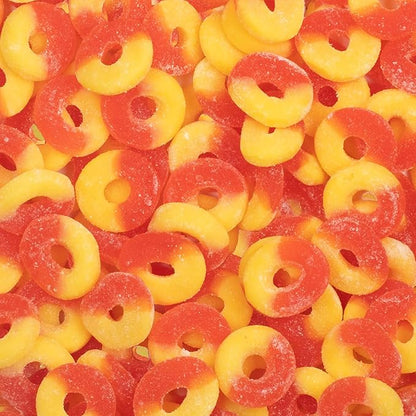 Candy Break Fruity Peach Rings Gummy Candy, Chewy Gummies with Peach Flavor, Snacks for Kids & Adults, Chewy Candies 5 lbs Bulk Share Size Bag, Pack of 1