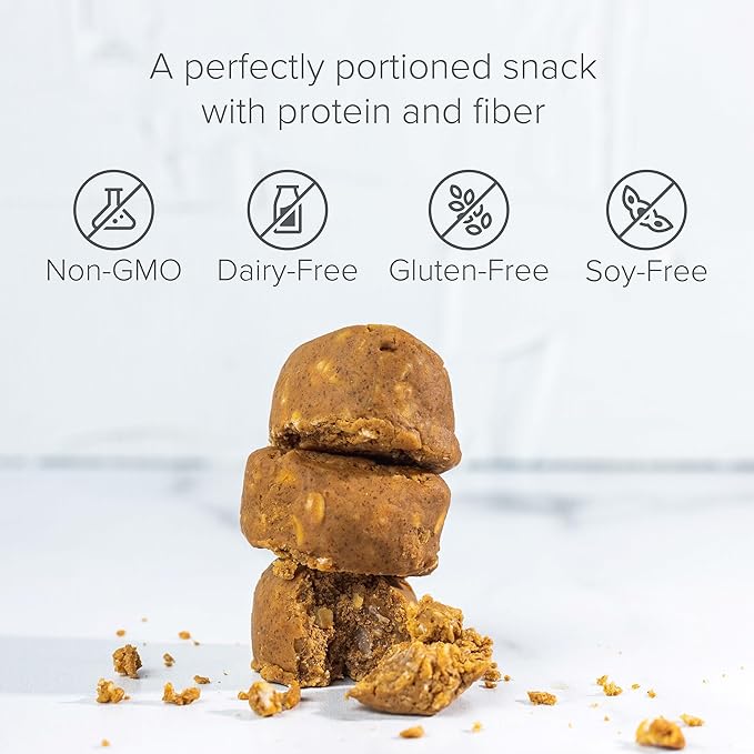 Isagenix Snack Bites - High-Protein Snack Bar - Healthy Energy Bites with 100–110 Calories - Naturally-Sweetened, Plant-Based Protein - Peanut Butter Bliss - 8 servings