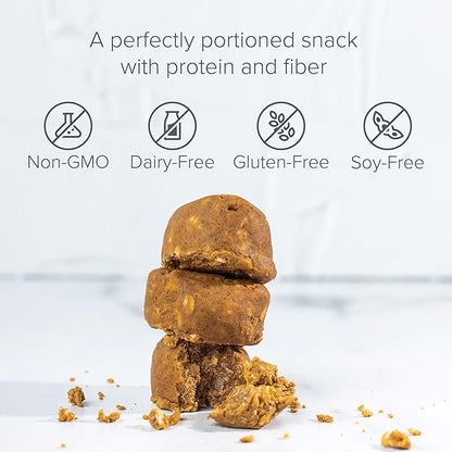 Isagenix Snack Bites - High-Protein Snack Bar - Healthy Energy Bites with 100–110 Calories - Naturally-Sweetened, Plant-Based Protein - Peanut Butter Bliss - 8 servings