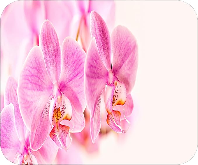 Floral Pattern Flower Mouse Pad Mat Mousepad for Desk Computer Laptop PC Gaming Home or Office Gift for Her Flowers (Orchid MP110)