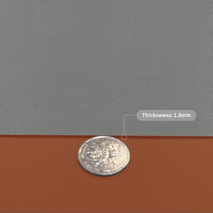 Leather Desk Mat,1.8mm Thick,16x48 Inch Desk Cover,Desk Protector Mat,Dresser Cover Top,Table Cover Rectangle,End Table Cover,Coffee Table Cover Rectangle(Brown+Gray,16x48)