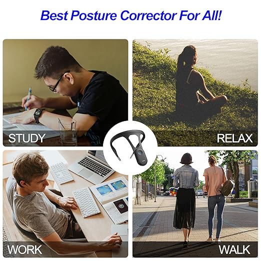 P1 Smart Posture Trainer & Corrector, Control with App, Check Posture in Real Time, Strapless, Boost Health & Temperament (Red)