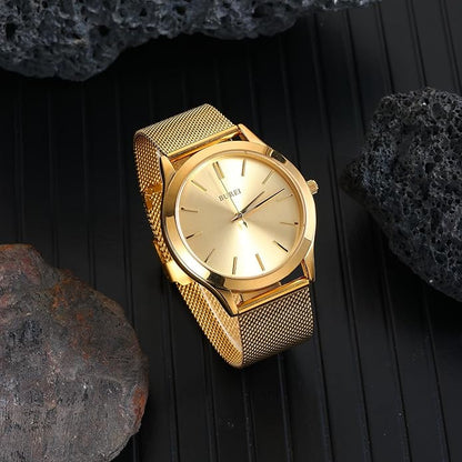 BUREI Men Watches Fashion Analog Stainless Steel Quartz Waterproof Watches,Gift for Men.