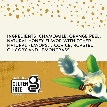 Celestial Seasonings Chamomile Tea Bags - Honey Vanilla Herbal Tea, Caffeine Free, 20 Bags Per Box (Pack of 6)