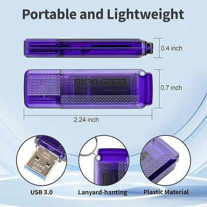 INLAND Micro Center SuperSpeed Single Pack 64GB USB 3.0 Flash Drive Gum Size Memory Stick Thumb Drive Data Storage Jump Drive (64G)
