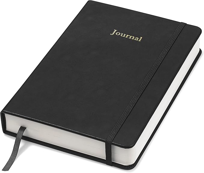 Wykeham's Executive 2026 Undated Daily Journal Planner – Customization Available (Black, 8.5"×5.5" - Undated)