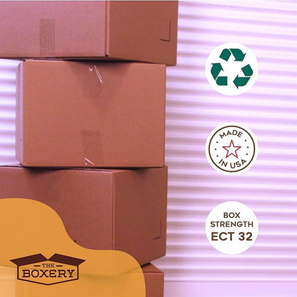 The Boxery 10"x6"x4" Brown/Kraft Corrugated Cardboard Shipping Boxes 25-Pack | Mailing, Packing, Moving & Storage for Business/Home – Durable - Eco-Friendly, Recyclable - Made in the USA