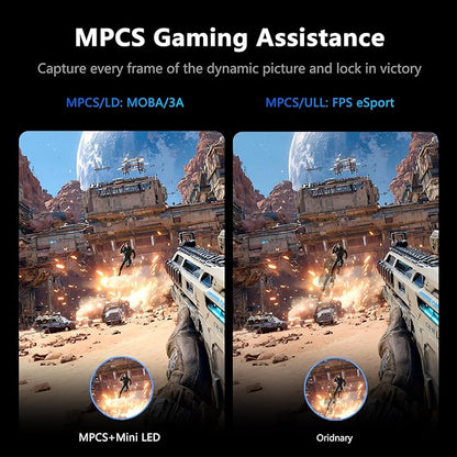 INNOCN 27" 2K QHD 2560 x 1440P 320Hz Monitor, Gaming Console Ready, Mini-LED Precisely Dimming, Monitor for Mac, HDR1000, 1ms, MPCS/ULL, FPS, HDMI 2.1, DP, Speaker, Pivot Adjustable Stand - GA27T1M