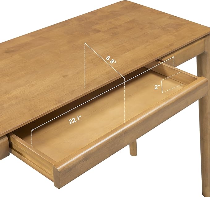 NTC Mingle Console 47 Inch Modern Design, Rectangular Dinner Table for Dining Room, Living Room Furniture, Effortless Assembly - Teak Look