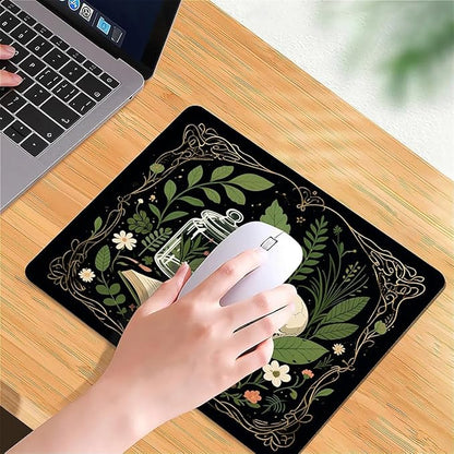 Square Mouse Pad Books and Skulls, Personalized Premium-Textured Custom Mouse Mat Design, Washable Mousepad Cloth, Non-Slip Rubber Base Computer Mouse Pads for Wireless Mouse