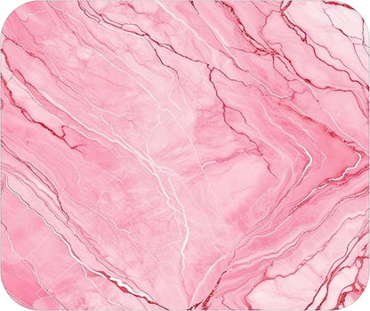 Pink Marble Agate Mouse Pad Mat Mousepad for Desk Computer Laptop PC Gaming Home or Office Gift Marbled Abstract (Pink 2 MP42)