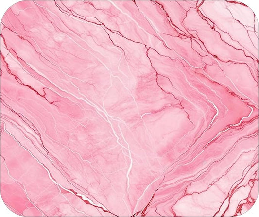 Pink Marble Agate Mouse Pad Mat Mousepad for Desk Computer Laptop PC Gaming Home or Office Gift Marbled Abstract (Pink 2 MP42)