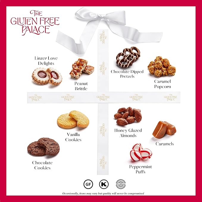 Gluten Free Palace Gift Basket Tower – Chocolate Cookie Gift – 6-Tier Gluten Free Cookies Treat Tower for Family, Friends, Corporate, Birthday, Men & Women