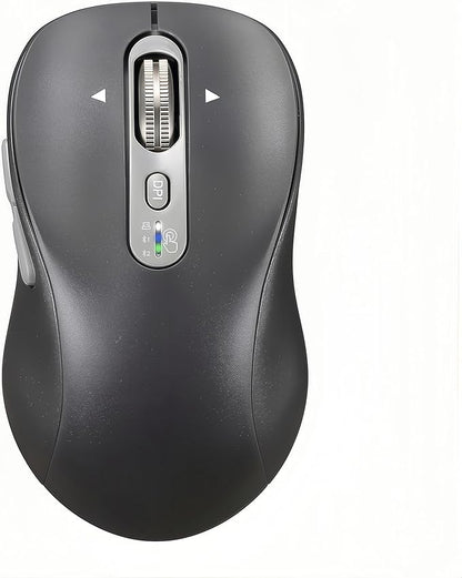 Wireless Bluetooth Mouse, Portable Rechargeable, Multi-Device,4-Level DPI,USB-A Receiver and Two Bluetooth, Multi-System,4-Way Scrollig for MacBook Air/Pro, iPad, Laptop, Computer. (Grey)