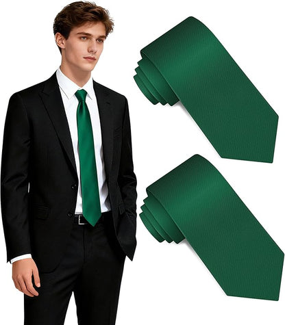 Fineknot Black Ties for Men, Formal Neckties for Men, Solid Color Mens Ties for Business, Wedding, Party, Mens Neck Tie