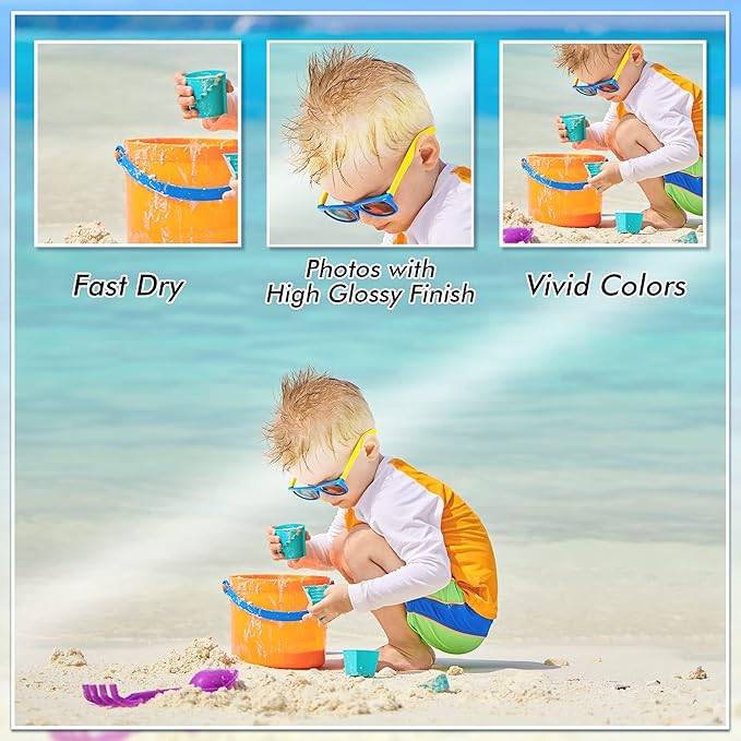 Koala Glossy Inkjet Photo Paper 8.5X11 Inches 48lb 100 Sheets Professional Glossy Photographic Paper Compatible with Inkjet Printer Use DYE INK 180GSM