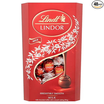 Lindt Lindor Milk Chocolate Truffles Box - approx. 48 Balls, 600 g - Perfect for Sharing and Gifting - Chocolate Balls with a Smooth Melting Filling
