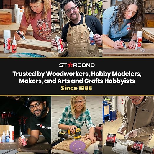 Starbond Super Fast Thin, Premium Instant CA (Cyanoacrylate Adhesive) (4 Ounce, 6 Ounce)