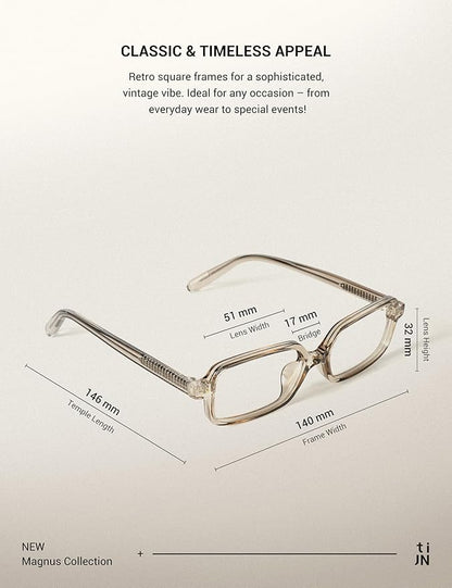 TIJN Olisa Blue Light Blocking Glasses for Women Men,Oval Glasses Frame Bluelight Glasses for Gaming/Computer/Screen