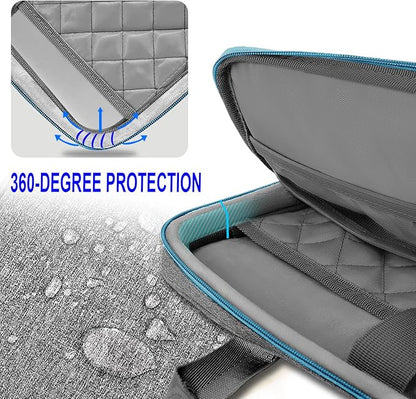 ZINZ Slim Expandable Laptop Case 15.6 Inch Sleeve Upgraded Protective Durable Recycled Carrying Case Compatible with MacBook 15" & 16" and Most 15" 15.6" 16" Notebook,DG01BL01