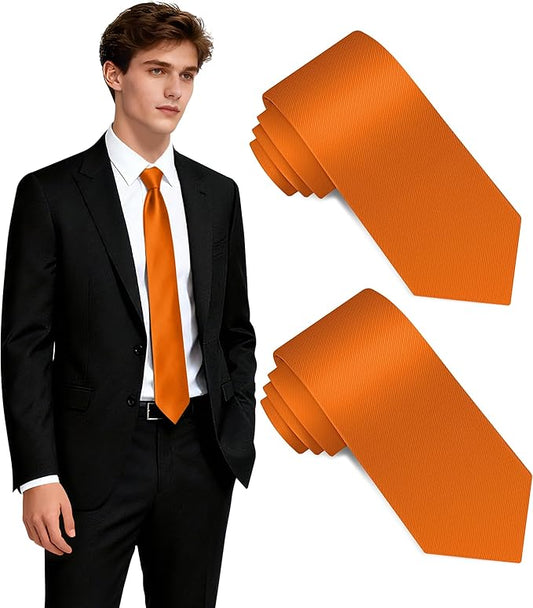 Fineknot Black Ties for Men, Formal Neckties for Men, Solid Color Mens Ties for Business, Wedding, Party, Mens Neck Tie